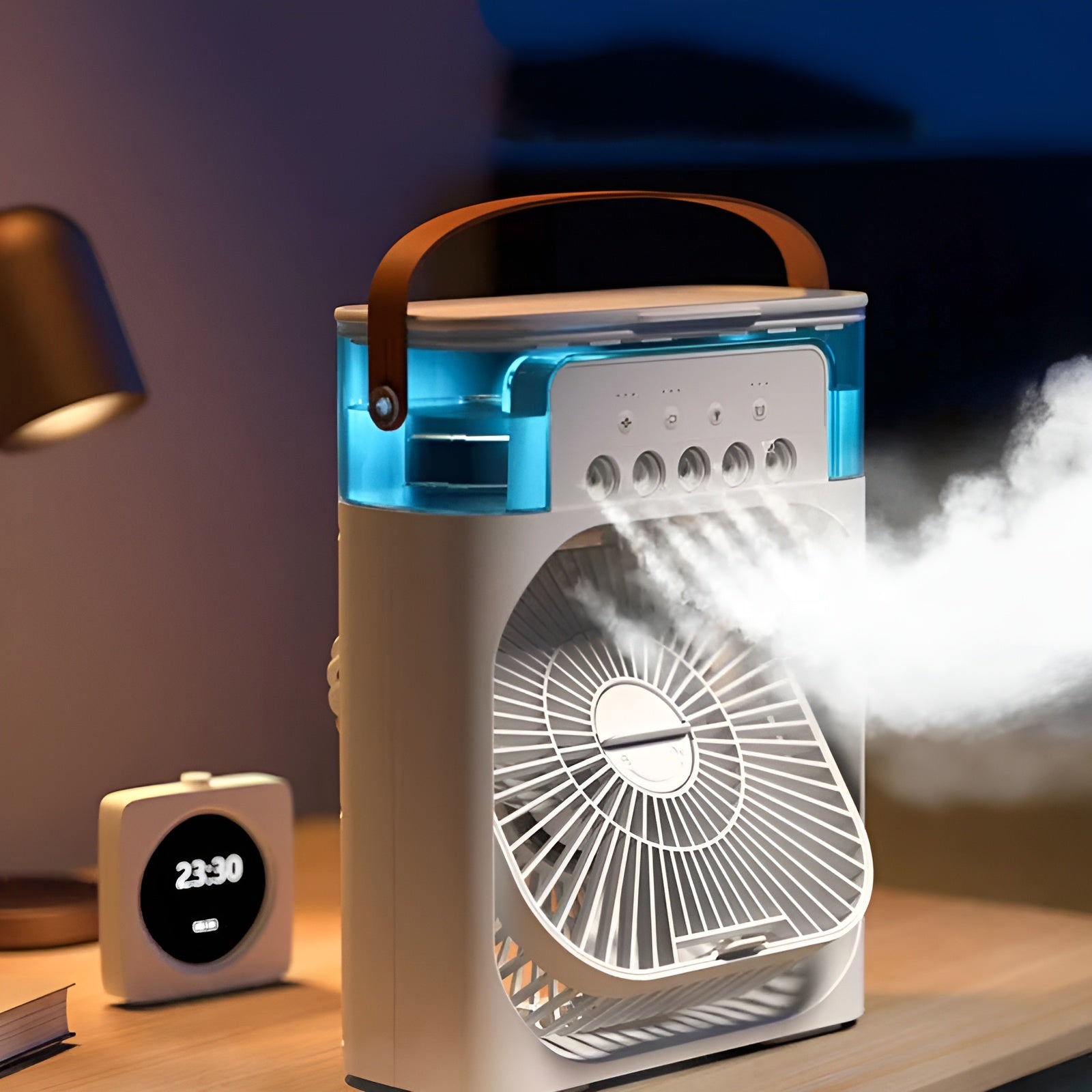 Mini USB Cooling Mist Fan – Portable Water Spray Cooler for Office, Kitchen, Home, and Travel